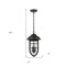 Homeroots 18.5 x 10 x 10 in. Dylan 3-Light Oil-Rubbed Bronze Hanging Lantern 397961 - alternate 8